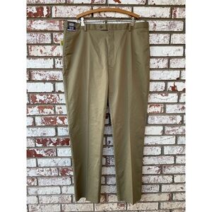Roundtree & Yorke | 42x36 Khaki Tall Classic Fit Flat Front Pants